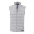 thumbnail image 2 of Men's Cutter & Buck Gray Clemson Tigers Evoke Hybrid Eco Softshell Recycled Full-Zip Vest, 2 of 3