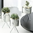 thumbnail image 4 of Flower Pot Home Garden Metal Bracket Ceramic Flower Pot Holder Art Plant Container Planter, 4 of 6