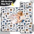 thumbnail image 4 of Baseballs and Mom Letters White Pattern Teens Toddler Nap Mat with Pillow, Sleeping Mat Bag for Preschool Daycare 51"x22", 4 of 6