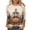 005-Khaki-Pumpkin, variant on Elbow Length Tee Shirts for Women Halloween Crewneck Blouses Novelty Witch T Shirts Plus Size Novelty Tops