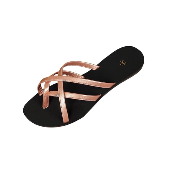 hoksml Women's Crisscross Strap Flip Flops, Open Toe Summer Slippers for Summer Casual and Beach Wear