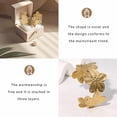 thumbnail image 3 of DESIGNICE Gold Bangles for Women Cherry Blossom Shape Bangle Bracelets Adjustable Opening Gold Bangle Bracelets for Women Gold2, 3 of 7