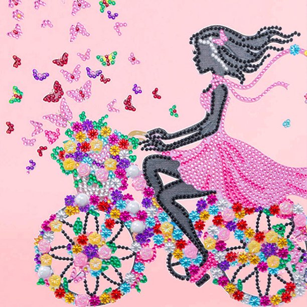 Diamond Painting 5D DIY Parcial Forma especial Taladro Flower Girl Decor (PA187) Hugtrwg Para estrenar
