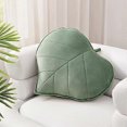 thumbnail image 2 of Decorative Leaf Pillows, Green Leaf Shaped Decorative Pillows, Floor Cushion, 2 of 5