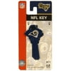 SC1 NFL St. Louis Rams Key Blank #68, Blank Brass Key with Nickel Finish, Chip Resistant