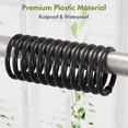 thumbnail image 3 of Bathway Shower Curtain Hooks Rings, 24 Pcs Black Shower Curtain Hooks, O Shape Shower Curtain Rings, Easy to Snap Closure Plastic Shower Hooks for Shower Curtain and Liner Bathroom, 3 of 8