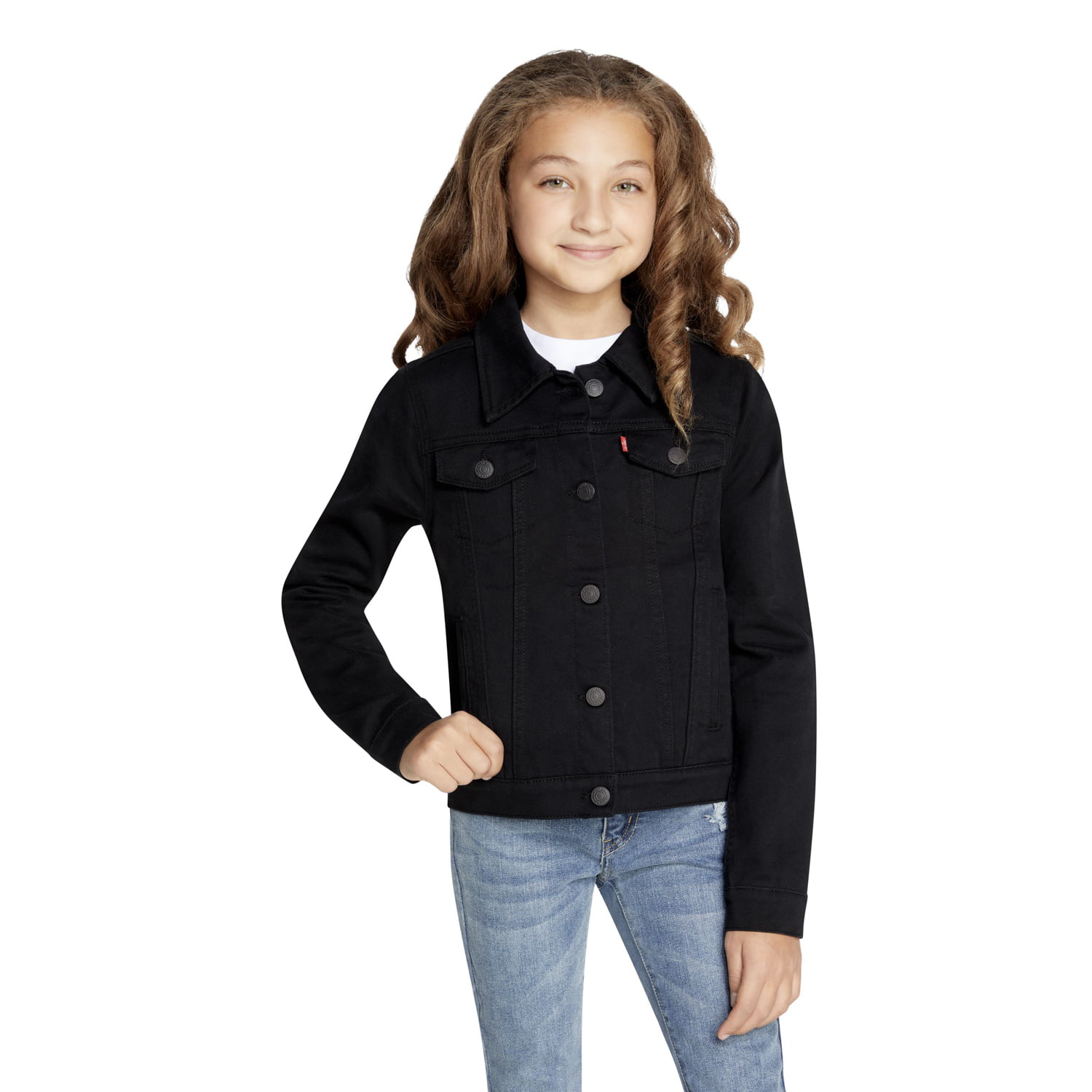 Levi's Girls' Denim Trucker Jacket, Alanis, L : Amazon.in: Fashion