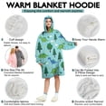 thumbnail image 5 of Wearable Oversized Blanket,Light Blue Dinosaurs Forest Pattern Wearable Blanket Hoodie for Adults,Cozy Hooded Blankets with Super Pockets,Super Warm Fuzzy Pullover for Women & Men, 5 of 6