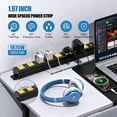 thumbnail image 2 of 8 Outlet Mountable Power Strip Wall Mount, Metal Heavy Duty Power Strip Wide Spaced with Switch, 1875W 14AWG, Flat Plug Extension Cord 6 ft for Garage Workshop and Industrial Use, ETL Listed (Black), 2 of 4