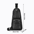 thumbnail image 3 of Bolso bandolera de piel sintética para hombre – Bolso de hombro informal de negocios para viajes, trabajo y uso diario., 3 of 6
