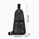 thumbnail image 3 of Bolsa bandolera – Bolsa bandolera para el pecho, diseño de hombro business casual de imitación cuero para viajes y trabajo, café café caqui negro, correa ajustable, 38 x 20 x 5 cm, 3 of 6