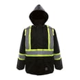 thumbnail image 2 of Viking Men's Open Road 150D Trilobal Rip-Stop Hi-Vis Safety Rain Jacket with 2" Vi-brance Reflective Tape over 4" Contrasting Tape, Black, Large, 2 of 3
