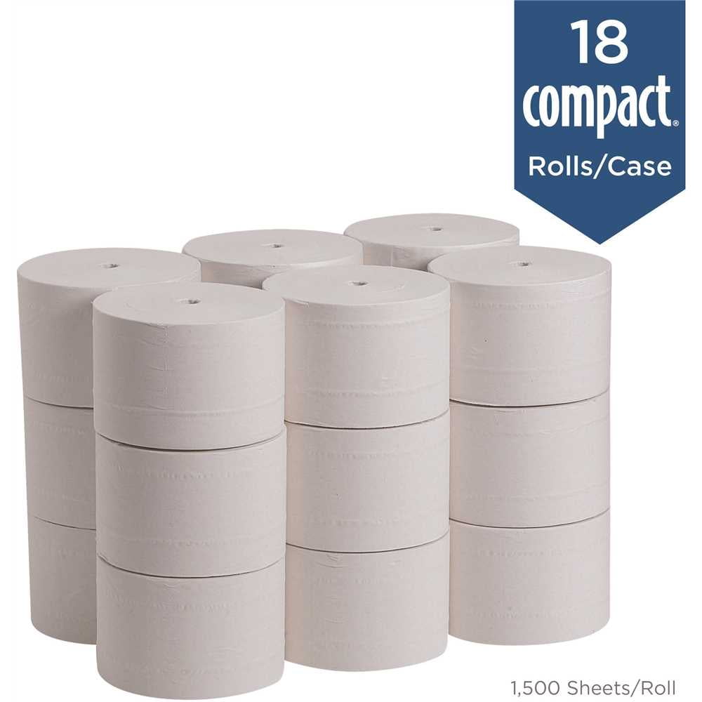 COMPACT 19378 White Coreless 2-Ply High Capacity Toilet Paper - pack of 18