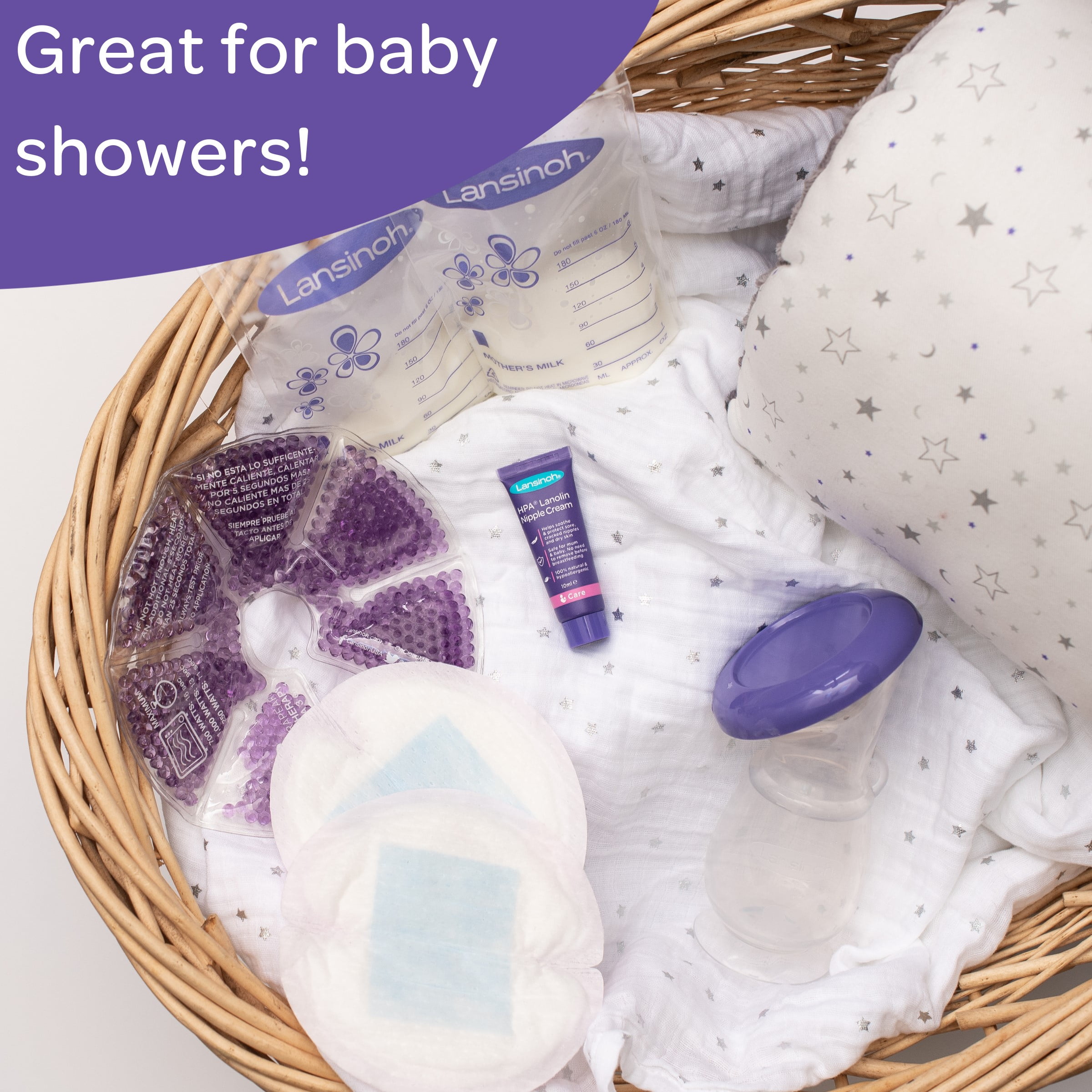 Lansinoh Breastfeeding Essentials and Postpartum Recovery Bundle, Includes  Nipple Cream, Nursing Pads, Silicone Breast Pump, Breastmilk Storage Bags