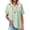Green, variant on Shirts for Women Short Sleeved Summer Cotton and Linen Embroidered V Neck Artistic Loose Pullover T Shirt Breathable for Indoor Outdoor L Size Spring Summer Womens Tops