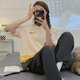 thumbnail image 1 of Conjunto de Pijama grande de manga corta para Mujer, ropa de dormir de punto de algodón con lunares, Pijama elegante para el hogar, 3XL, Verano, 1 of 4