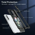 thumbnail image 6 of Compatible with Samsung Z Fold 4 Case with Built-in Screen Protector, Soft TPU Bumper Case for Samsung Galaxy Z Fold 4 Clear Phone Case Shockproof Anti-Scratch Transparent Cases (Black), 6 of 6