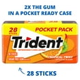 thumbnail image 5 of Trident Tropical Twist Sugar Free Gum, 28 Piece Pocket Pack, 5 of 10