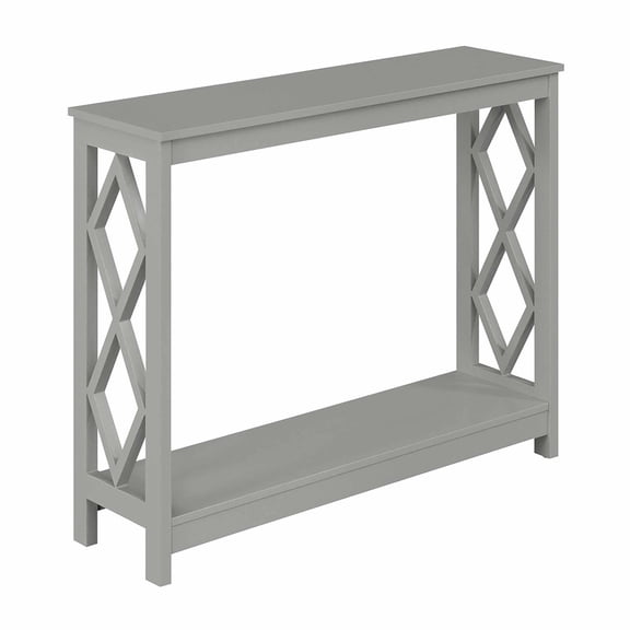 Pemberly Row Contemporary Console Table in Gray Wood Finish