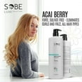 thumbnail image 6 of SOBE LUXE - Brazilian Keratin Smoothing Treatment, Blowout Straightening System for Dry and Damaged Hair, 32 Oz, Acai Berry - Forte, Sulfate Free - Eliminates Curls and Frizz, All Hair Types, 6 of 7
