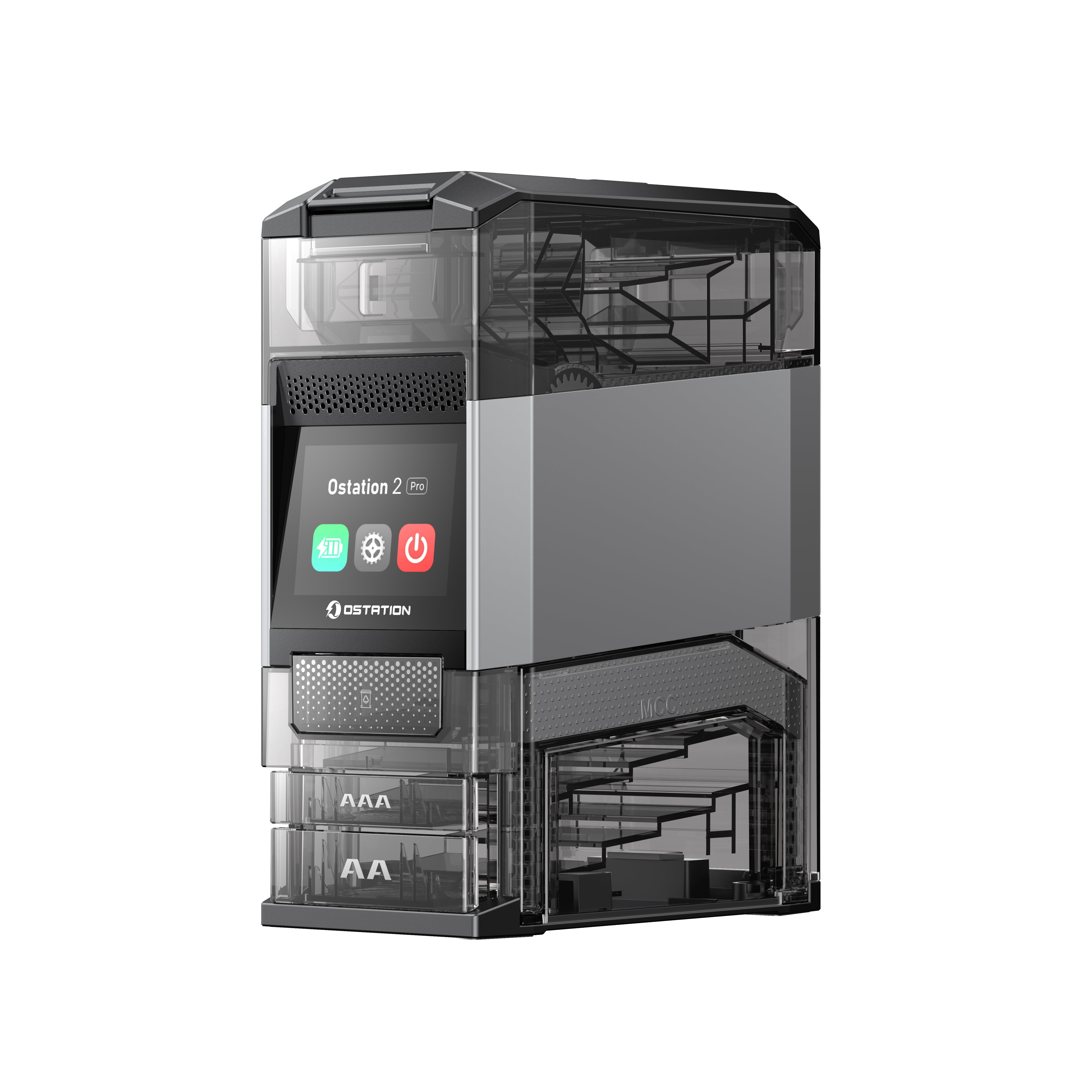 Olight Ostation 2 Pro 3-in-1 Smart Battery Hub for AA & AAA Rechargeable Ni-MH & Li-ion Batteries with Touch Screen