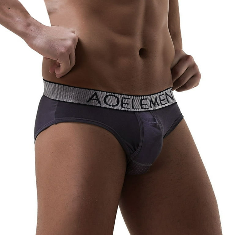 Zuwimk Mens Underwear,Men's Comfort Flex Fit Ultra Lightweight Mesh Boxer  Brief Gray,3XL 