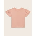thumbnail image 3 of easy-peasy Toddler Girl Essential Soft Seam Short Ruffle Sleeve Tee, Sizes 18M-5T, 3 of 3