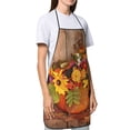 thumbnail image 4 of Easygdp Autumn Bouquet Pumpkin For Thanksgiving Apron Waterdrop Resistant with 2 Pockets,Oil Resistant Cooking Kitchen Chef Apron for Women Men, 4 of 7