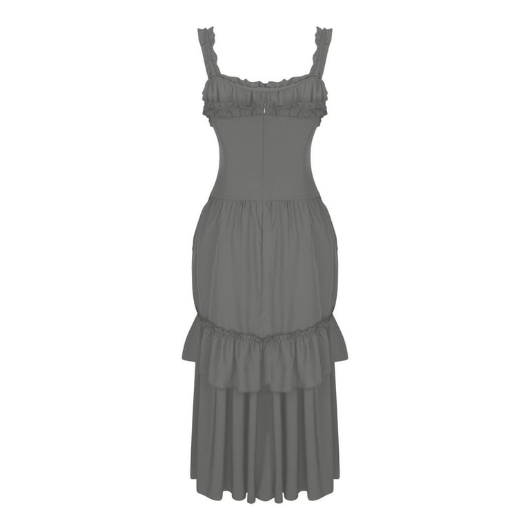 WFJCJPAF Holiday ! Women Marie Antoinette Ball Dresses Court,Women's  Fashion Suspenders Corset Sleeveless Solid Formal Dress - Gray M -  Walmart.com