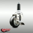 thumbnail image 2 of 3 Inch 316SS Black Polyurethane Swivel 1-1/8 Inch Expanding Stem Caster Brake, 2 of 2