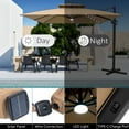 thumbnail image 2 of 11FT Square Double Top Cantilever Umbrella Outdoor 360° Rotation 6 Heights Adjustable Offset Umbrella Metal Pole Cantilever Patio Umbrella With Light, 2 of 9