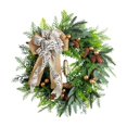 thumbnail image 3 of Christmas Wreath with Bow and Bell Garland for Centerpieces Outdoor Holiday Sunnimix corona con campana, 3 of 8