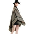 thumbnail image 4 of PIKADINGNIS Women Shawl Wraps Poncho Fleece Sweater Coat Cape Travel Sunscreen Shawel Office Blanket Scarf, 4 of 5