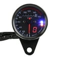 thumbnail image 1 of Odómetro digital universal para motocicleta velocímetro tacómetro con indicador LED negro, 1 of 11