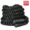 Yaheetech 2 30ft Battle Ropes for Strength Training Cross Fit Exercises Workout Fitness Training Rope