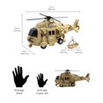 thumbnail image 3 of Vokodo Military Helicopter 11 With Lights Sounds Push And Go Includes Rescue Basket Durable Toy Friction Power Kids Army Soldier Chopper Pretend Play Truck Great Gift For Children Boys Girls Toddlers, 3 of 7