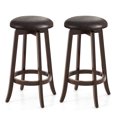 thumbnail image 1 of Costway 29" Counter Height Stools Set of 2 with 360° Swivel Round Seat & Footrest, 1 of 8