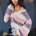 thumbnail image 4 of Aoiroe Winter Sweaters Sweater Coat Crochet Sweater Sweater Coats For Women Cute Sweaters For Women Womens Fashion Fall Sweaters For Women 2025 Plus Size Pink M, 4 of 7