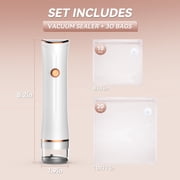 Compact Vacuum Sealer for Food (Vacuum Sealer + 30 Reusable Vacuum Bags)