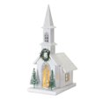 thumbnail image 1 of Melrose International 77551DS 19.5 in. Wood Church with Light & Timer, 1 of 1