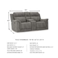 thumbnail image 3 of Ashley Furniture Next-Gen DuraPella Faux Leather Reclining Loveseat in Gray, 3 of 14