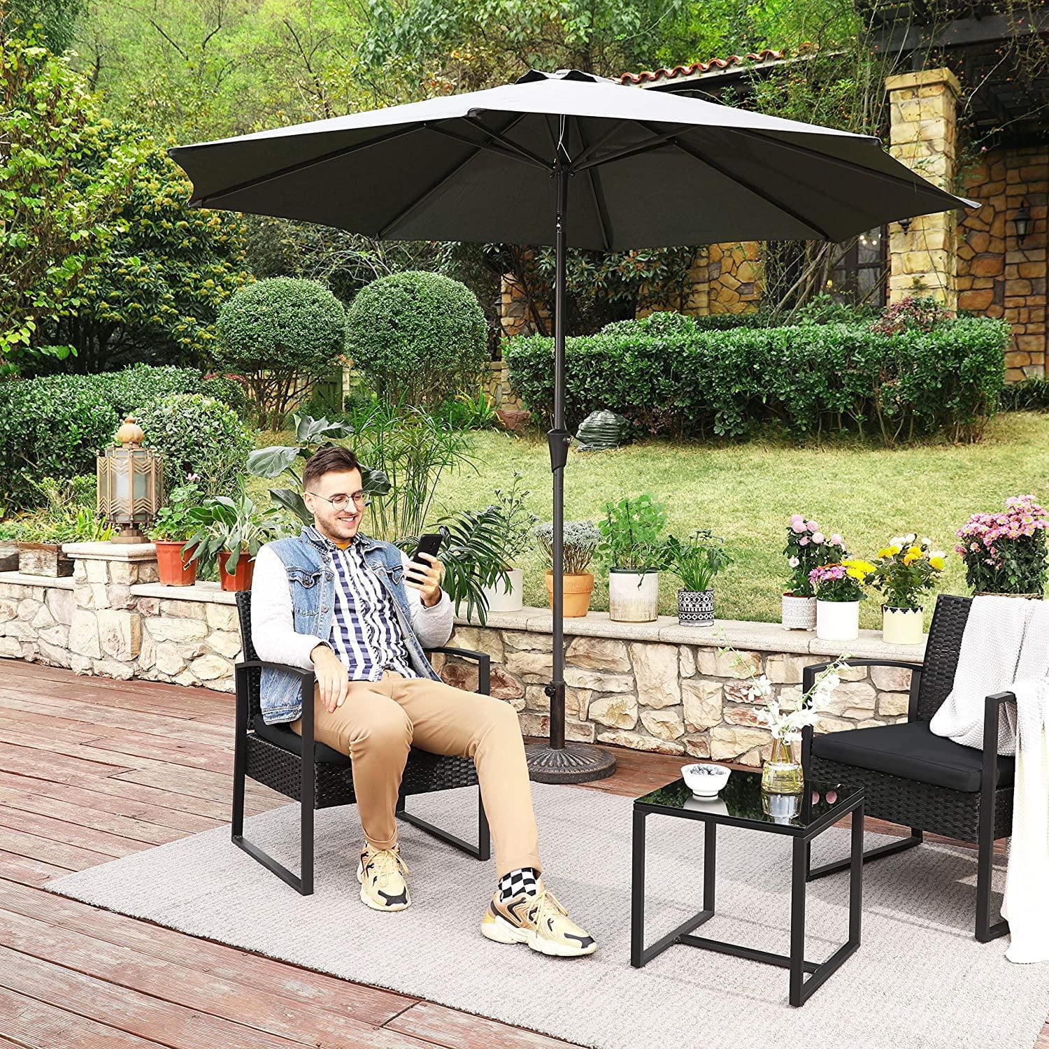 Boutique Home 3-Piece Bistro Outdoor Patio Furniture Set