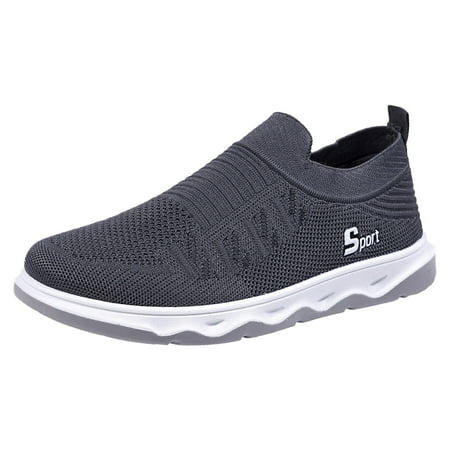 

WuLIQna Running Shoes Slip-on Sneakers Mesh Lightweight Breathable Casual Soft Sole Work Shoes Men Warm Plush High Top Cotton Shoes Non Slip And Thick Plush Black Work Shoes