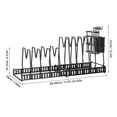 thumbnail image 3 of Arealer Porte-Plat Extensible avec Porte-Chopper de Cuisine Compartiments Réglables Cuisine Rangement Garde-Manger Table en Acier Inoxydable Organisateur Noir, 3 of 7