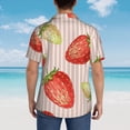 thumbnail image 6 of Bixox Men's Hawaiian Shirts Men's Strawberries Print Short-Sleeve Shirt-3X-Large, 6 of 8