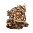 thumbnail image 2 of Resin Buddha Statue Buddha Figurines Traditional Miniature Antique Chinese Style Decors Buddhist for Tablep Home Yoga Office Ornament Bronze, 2 of 8