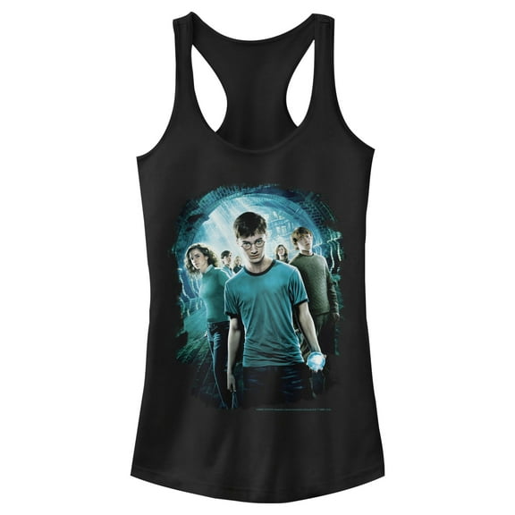 Junior's Harry Potter Department of Mysteries Battle Racerback Tank Top Black Large