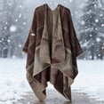 thumbnail image 5 of Women’s Spring Shawl Wrap Open Front Poncho Cape Cardigan Coat Oversized Plaid Sweaters Scarf for Fall and Winter, 5 of 5