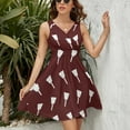 thumbnail image 3 of Mississippi State White Cowbell Dress Summer Street Style Dresses Female Sleeveless Printed Sundress, 3 of 7