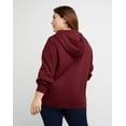 thumbnail image 3 of Hanes Originals Women's Fleece Hoodie, C’est La Vie (Plus Size) Mulled Berry 3X, 3 of 6